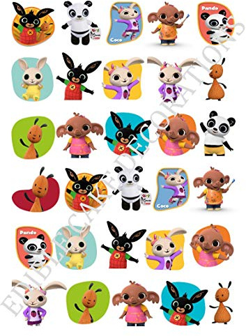 30 x essbare Reis-Oblatenpapier-Cupcake-Topper, stehend, Kinderparty, Feiern, Geburtstag