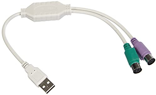 AKYGA AK-AD-15 - Adaptador USB A macho a 2 conectores PS/2 hembra en Y con cable de 25 cm