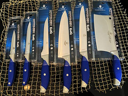 Klinkenlänge, Chefmesser, Messerset, Metzgermesser, Universalmesser, Küchenmesser mit antibakteriellem Hygiene-Schutz, Gemüsemesser, Schneidemesser (6-teiliges Messerset)