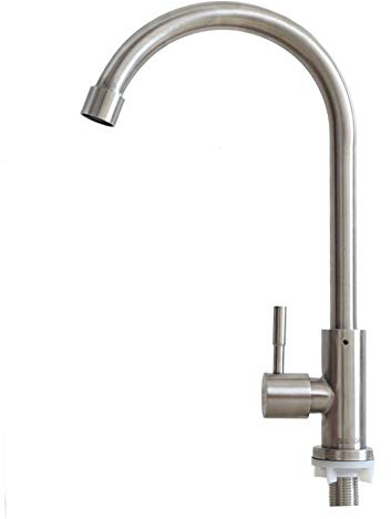 ZXC Edelstahl Standventil, Kaltwasser Armatur, Einhebel Wasserhahn für das Waschbecken