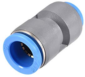 sourcing map Straight Push to Connector Reducer Fitting 16mm to 12mm Quick Release Pneumatic Connector Plastic Union Pipe Tube Fitting Grey