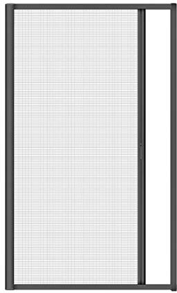 Nematek Alu Insektenschutz Rollo für Türen - Mückenschutz Fliegengitter Tür Rollo mit Aluminium Rahmen für Balkontür Terrassentür (120 x 225 cm, anthrazit)