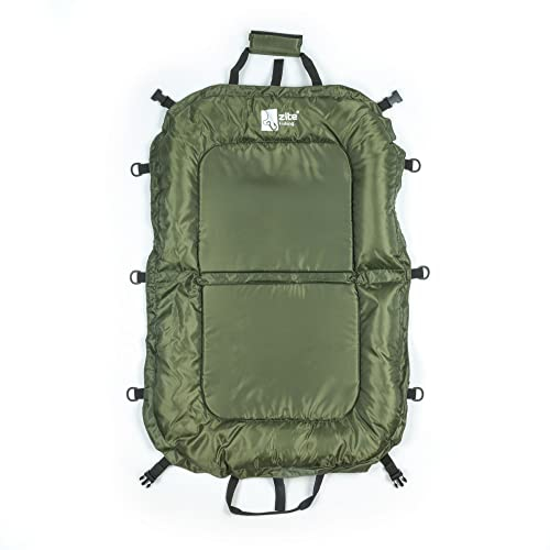 Zite Fishing Karpfen Abhakmatte XXL - Schwimmend & Extra hoher Rand - Faltbare Karpfen-Matte zum Fische Abhaken 100x70cm