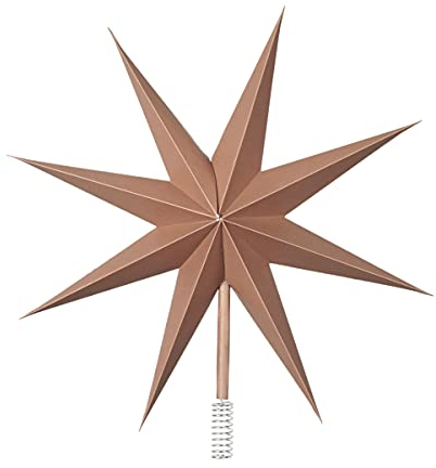 Broste Copenhagen Christbaumspitze Top Star aus Papier in der Farbe Indian Tan, 30cm, 70080392