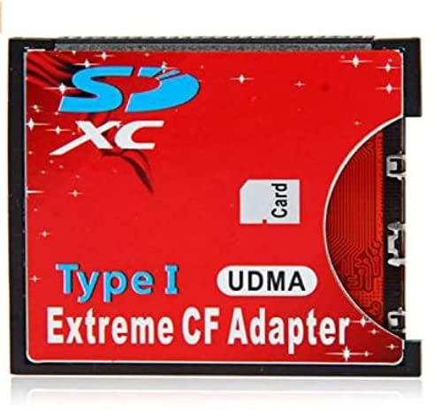 SDHC SDXC to CF Compact Flash Memory Card Adapter Reader Type I CF to SD Card Converter