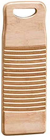Washboard for Laundry, Septcity Clothes Wash Boards-old Fashioned Hand Washer for women School Home Durable Wood Anti-slip Bamboo Household Tools Vintage Decor(15.7 * 5.9 * 0.7 Inch) (Small)