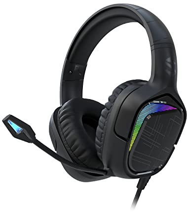 Black Shark Gaming Headset für PC PS4 PS5 Xbox Nintendo Switch, Kopfhörer mit Kabel und RGB Licht, Ultraklarem Mikrofon, Noise Cancelling Headphones for Gamer