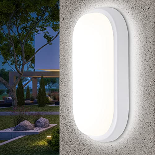 Oraymin LED Kellerlampe 18W 1710LM Wandleuchte, IP65 LED Feuchtraumleuchte Oval, 4000K Neutralweiß Wandlampe Deckenleuchte Deckenlampe für Treppe Flur Keller Garten WC Garage