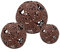 Lot de 3 boules décoratives en métal rouillé, 20/15/10 cm, marron, pour jardin, balcon, terrasse, fleurs