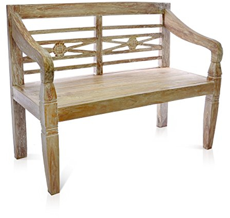 Divero Gartenbank ARENELLA 2-Sitzer aus Teak-Holz