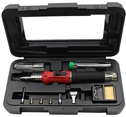 TEHAUX Kit Saldatore Gas Senza Fili Autoinfiammabile Torcia Saldatore Propano Ricaricabile Portatile Per Saldatura Brasatura Riparazione e Uso Manuale