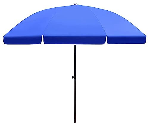 Parasol Extérieur Rond avec Système de Manivelle, Parapluie de Marché, Protection UV, Imperméable, Parapluie de Plage, Adapté à la Plage, à la Piscine à la Pelouse à la Terrasse (Size : 220cm/7ft)