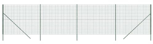 vidaXL Stängsel grön 1,6x10 m galvaniserat stål, nät, stängselnätrulle, nätrulle, stängselnät, stängselnätrullar, nätrullar, nätstaket, nätstängsel