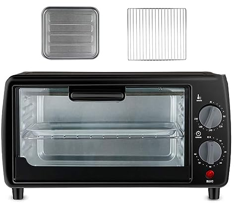 9L Mini Oven - 600W Adjustable Temperature 0-230 ℃ and 60 Minute Timer- Baking Tray & Wire Rack Included, Multifunctional Full Automatic Household Baking Electric Oven