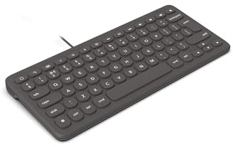 ZAGG Connect 12-Inch Compact Wired Keyboard with Lightning Connector, Optimized Typing Experience, Compatible with macOS & iOS (Charcoal)