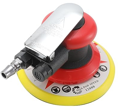 Lijadora de aire neumática de 6 pulgadas, herramienta pulidora, lijadora Orbital aleatoria, amoladora for el cuidado de la pintura del coche, herramientas de eliminación de óxido Molienda Estable