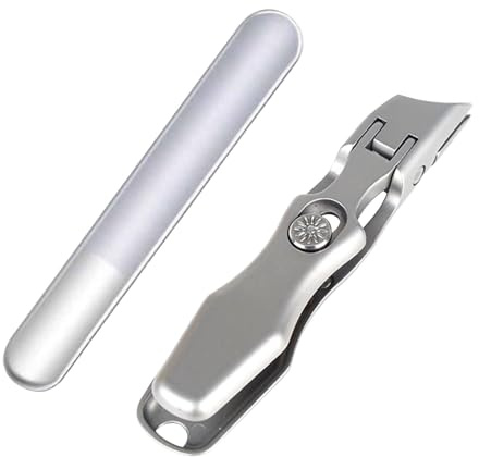 Cortaúñas de los pies, cortaúñas | Cortaúñas de boca grande | Cortaúñas para uñas y pies de acero inoxidable antisalpicaduras con para uñas, cortaúñas de boca ancha grande para uñas spe