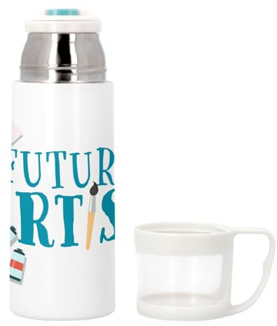 Bouteille thermo en Inox avec Tasse Intégrée - Future Artist Passion Art - 350ml - Bouteille Isotherme