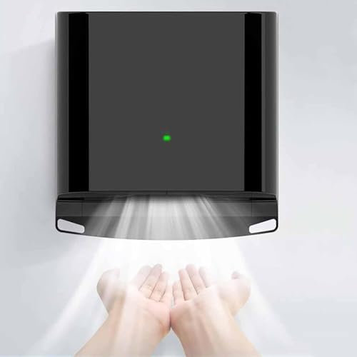 Asciugamani elettrico per servizi igienici Asciugamani elettrico automatico a induzione commerciale, macchina per asciugatura ad aria calda montata a parete 1250W Asciugamani elettrico ad alta veloc