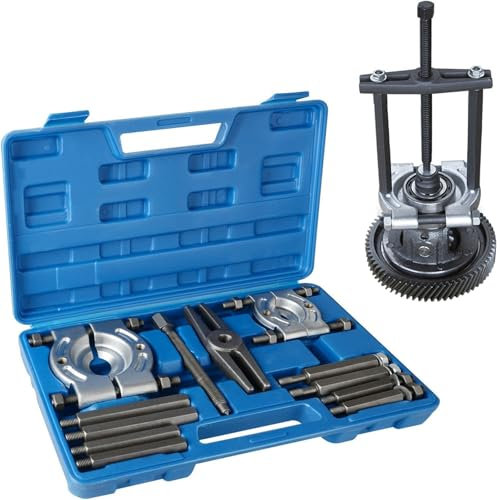 12Pcs Bearing Separator Puller Set, Heavy Duty 5 Ton Capacity 2 and 3 Splitters Removal Bearing Kit, Portable Wheel Bearing Removal Hub Axle Puller Set, Metal Bearing Splitter Tool Kit with Case