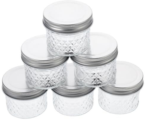 WEKADRIN 6piezas Recipientes De Vidrio Para Cocina Botellas Selladas Frascos De Vidrio Para Almacenamiento Diseño Simple