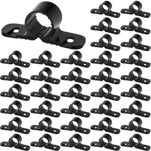 Ø 1 Inch Suspension Clamp Pipe Clamps - Heavy Duty PVC Pipe Supports for PEX/CPVC/Copper, Water/Gas Pipe & Cable Conduit, Saddle Clips with 2 Hole Mounting (Pack of 50)