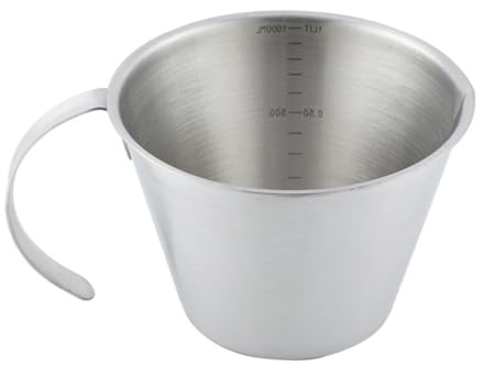 Holibanna 1pezzi Misurino Da Laboratorio in Acciaio Graduato Da Scala Standard Misurino Da Cucina Per Liquidi Resistente e Antiruggine