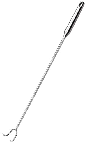 SHOWERORO Gancho para Barbacoa Profesional de Acero Inoxidable Resistente, Gancho para Carne Multifunción de Uso Diario, Accesorio para Asar en Cocina y Parrilla, Diseño Ergonómico y Punta