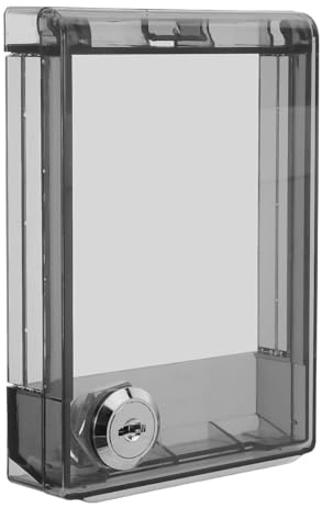 WATIIFUFU Grand Boîtier Étanche Noir Type 86 pour Interrupteurs de Climatisation, Cache-prises de Sécurité Verrou, Boîtier en Abs Résistant aux Intempéries, Protection Extérieure pour Usage