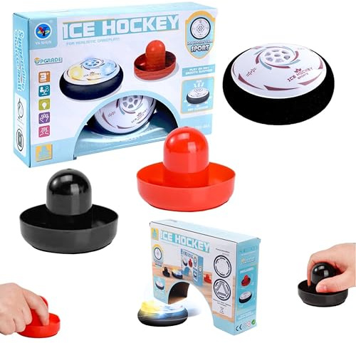 Electric Air Hockey Hover Puck Set, 2 Red Replacement Pucks for Mini Air Hockey Table, Portable Floating Hockey Pucks for Kids Family Indoor Game Night