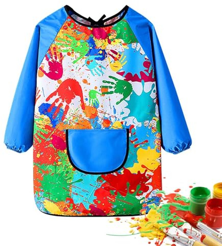 Målning kappa för barn vattentätt långärmad målning förkläde för barn | Design Smock förkläde för målning, skriva, vattenlek, matlagning, hantverk
