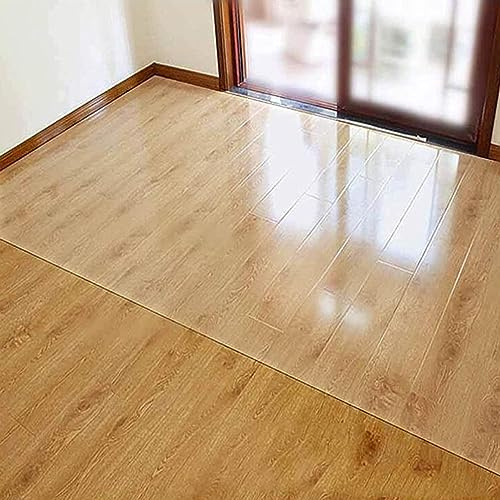 Genomskinlig kontorsstol matta för trägolv halkfri vattentätt plastskydd storlek 120 x 120 cm golvskydd för hem och kontor