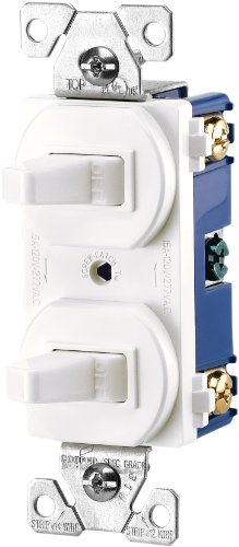 Eaton 271W 15-Amps 120/277-Volt Traditional Heavy Duty Grade Two Single-Pole Switches, White