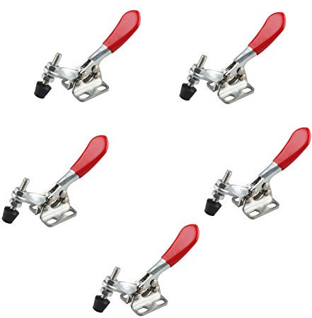 HALJIA 5 pcs antidérapante Rouge Outil à Main Sauterelle 201 A 27 kg horizontal Sauterelle serrage Barre de dégagement rapide prise en main
