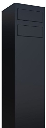 Briefkastenanlage, Design Briefkasten Monolith for Two Schwarz - Bravios