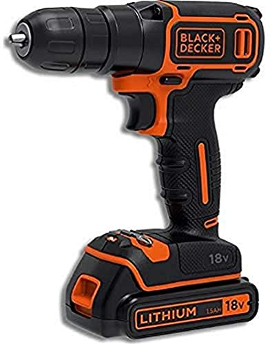 Black & Decker BDCD18-QW drill Negro, Naranja 650 RPM - Taladro eléctrico (650 RPM, 1 cm, 2,5 cm, 30 Nm, 30 Nm, 1,3 m/s²)
