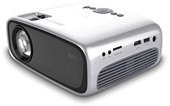 Philips NeoPix Easy, mini proiettore, led da 2.600 lumen, proiezione delle immagini fino a 80, lettore multimediale integrato, HDMI, USB, microSD, uscita audio da 3,5 mm