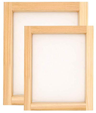 Runaup Siebdruckrahmen, Siebdruckrahmen mit 110 weißen Maschen, 2 Stück