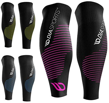 Diasports SLEEVERS Waden Kompression für Herren & Damen I Wadenbandage für Sport, Laufen, Marathon und Triathlon I Stützstrümpfe ohne Fuß I Kompressionsstrümpfe ohne Fuß I Calf Compression Sleeves