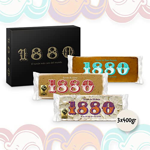 1880 Pack Votre Noël Touron de Jijona 300 g + Touron d'Alicante 300 g + Touron de Jaune d'Oeuf Caramélisé 300 g 1 Unité