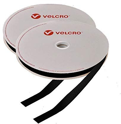Velcro® kardborreband, 50 mm, 2 m, svart
