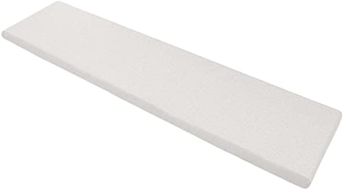 Dickes Bankkissen, 2-Sitzer, 3-Sitzer, für drinnen und draußen, 100/120/150 cm, für Gartenbank, Stuhlkissen für Esszimmer, Terrasse, Schaukel (100 x 40 cm, weiß)