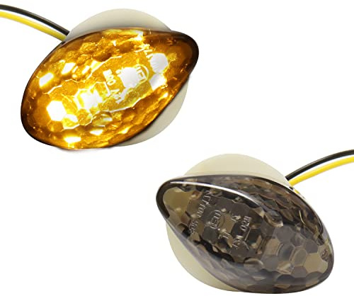 MotoParAcc Flush Mount LED Turn Signals Motorcycle Amber Blinkers for Honda CBR600RR CBR1000RR CBR600F4I CBR600F4 CBR929RR