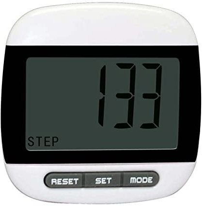A/R Podómetro para caminar | pasos con clip | Podómetros para pasos y millas clip para personas mayores, gran pantalla digital pasos