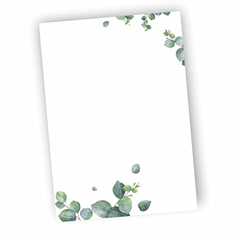 Briefpapier Eukalyptus DIN A4 I 20 Blatt, Weiß