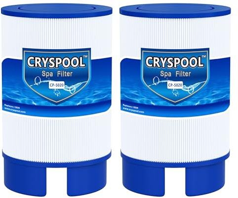 Cryspool 5020 Spa-Filter ersetzt Soft Tub #5020 | Kompatibel mit Spa-Modellen ab 2009 (für 14 cm Ablaufkappen), 35 m² Whirlpool-Filter, 2 Stück