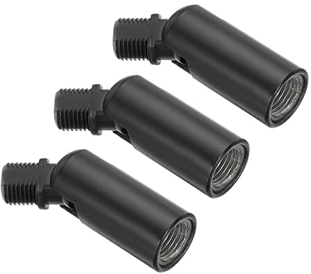 PATIKIL 180 Degré Incliné Plafond Lumière Adaptateur, 3 Paquet M10 Fil Lustres Plafond Pendentif Éclairage Adaptateur pour Angle ou Irrégulier Plafond, Noir
