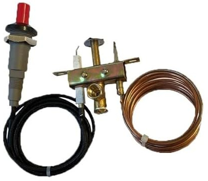 Universal Zündbrenner für Gasfritteusen, Piezo Zünder, Zündkerze, Keramik Zünder, 145 cm langer Piezo Draht und Thermoelement