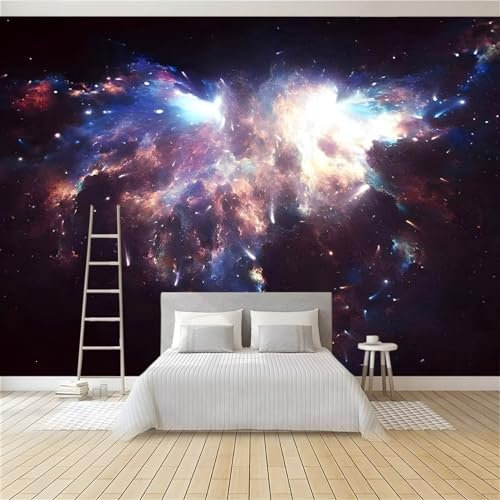 Fototapete Universum Galaxie 200 x 140 cm 3D Vliestapete Wandbild, Mustertapete Moderne Wandtapete, Wohnzimmer Schlafzimmer Kinderzimmer Büro Flur Wanddeko