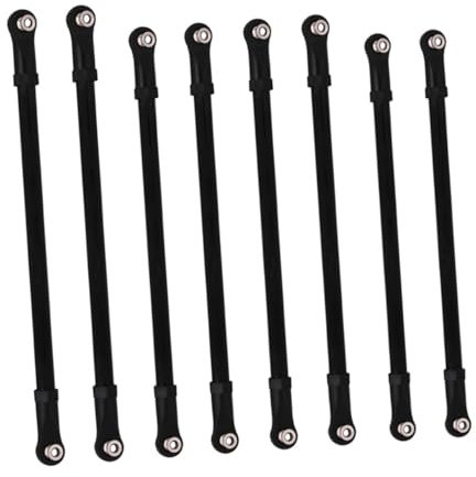 PartyKindom 8pc Rc Car Link Rod End Set Aluminum Alloy Pull Rod for Model Vehicle Toys